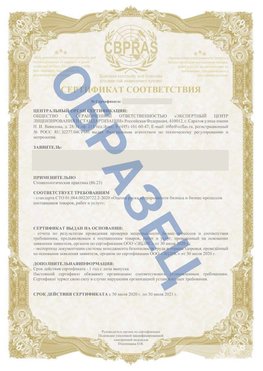 Образец Сертификат СТО 01.064.00220722.2-2020 Волосово Сертификат СТО 01.064.00220722.2-2020 