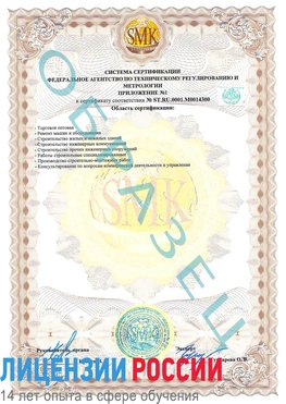 Образец сертификата соответствия (приложение) Волосово Сертификат OHSAS 18001