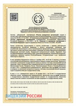 Приложение к сертификату для ИП Волосово Сертификат СТО 03.080.02033720.1-2020